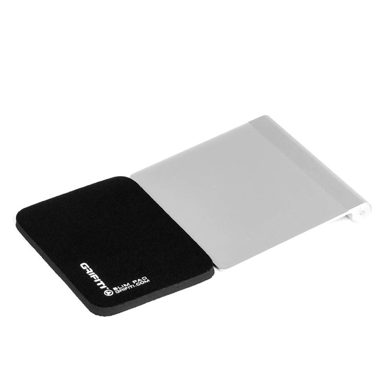 GRIFITI Small Slim Pad 5" x 4" x 0.2" Track Pad Wrist Rest Silicone Ergonomic Carpal Tunnel Resting Support for Computer Track Pad, Trackball or Mouse (Black Nylon Surface) - Image 2
